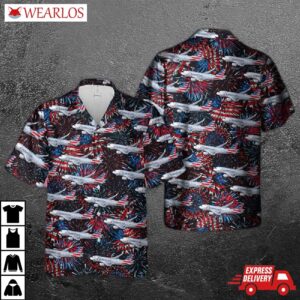 Us Airlines Airbus A319-115 4th Of July Hawaiian Shirt
