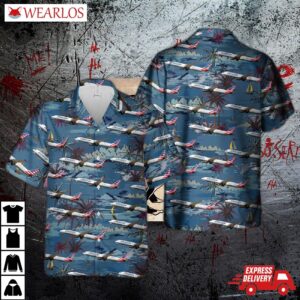Us Airlines Boeing 787-9 Dreamliner Hawaiian Shirt