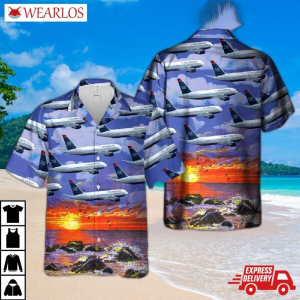 Us Airways Boeing 767-2b7er Hawaiian Shirt