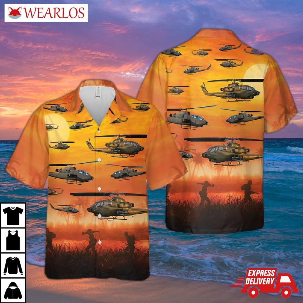 Us Army Ah-1f Cobra Hawaiian Shirt