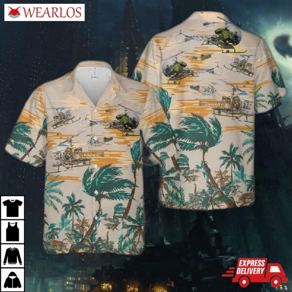 Us Army Bell H-13 Sioux Hawaiian Shirt