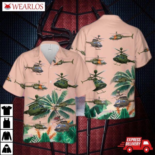 Us Army Bell Oh-58 Kiowa Hawaiian Shirt
