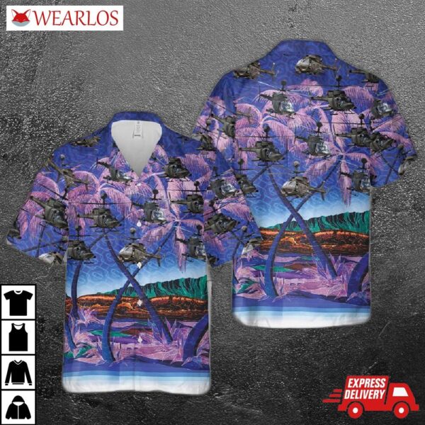 Us Army Bell Oh-58 Kiowa Hawaiian Shirt
