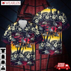 Us Army Bell Oh-58 Kiowa Hawaiian Shirt