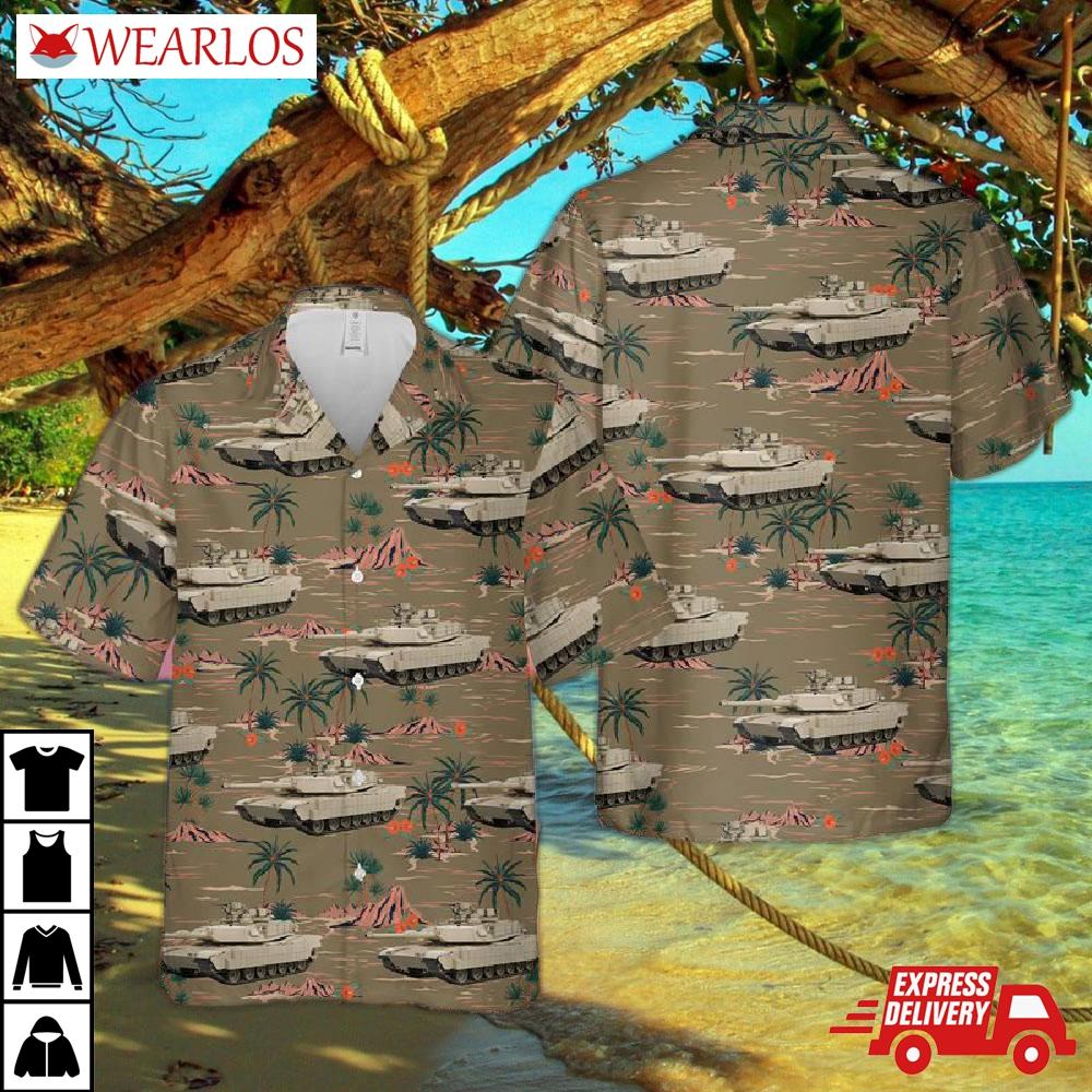 Us Army M1 Abrams Hawaiian Shirt