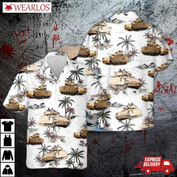 Us Army M2a3 Bradley Hawaiian Shirt