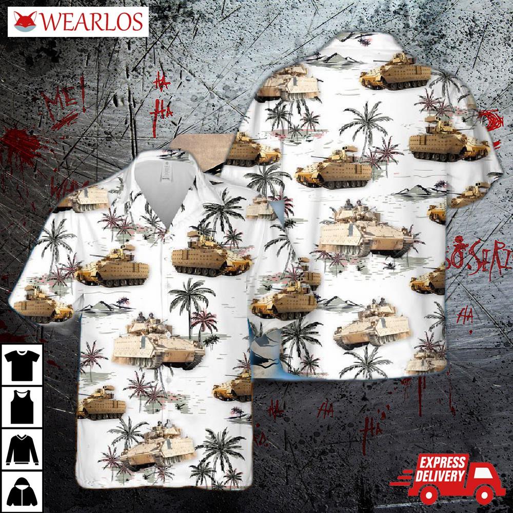 Us Army M2a3 Bradley Hawaiian Shirt