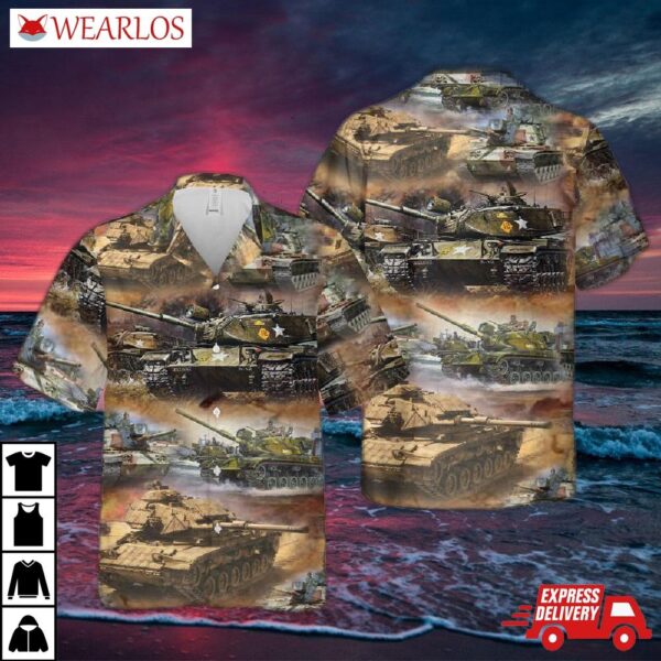 Us Army M60a1 Tank Hawaiian Shirt