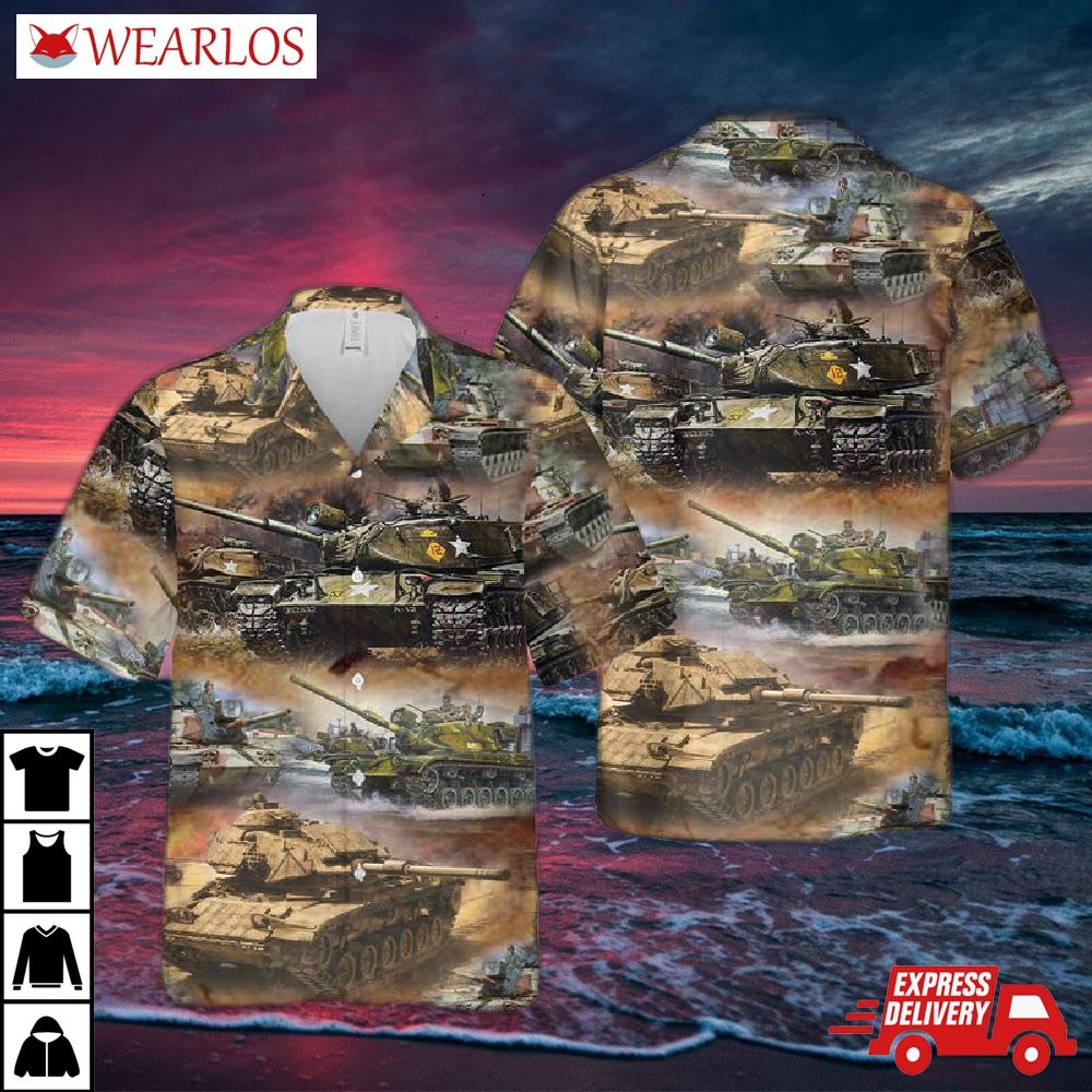 Us Army M60a1 Tank Hawaiian Shirt