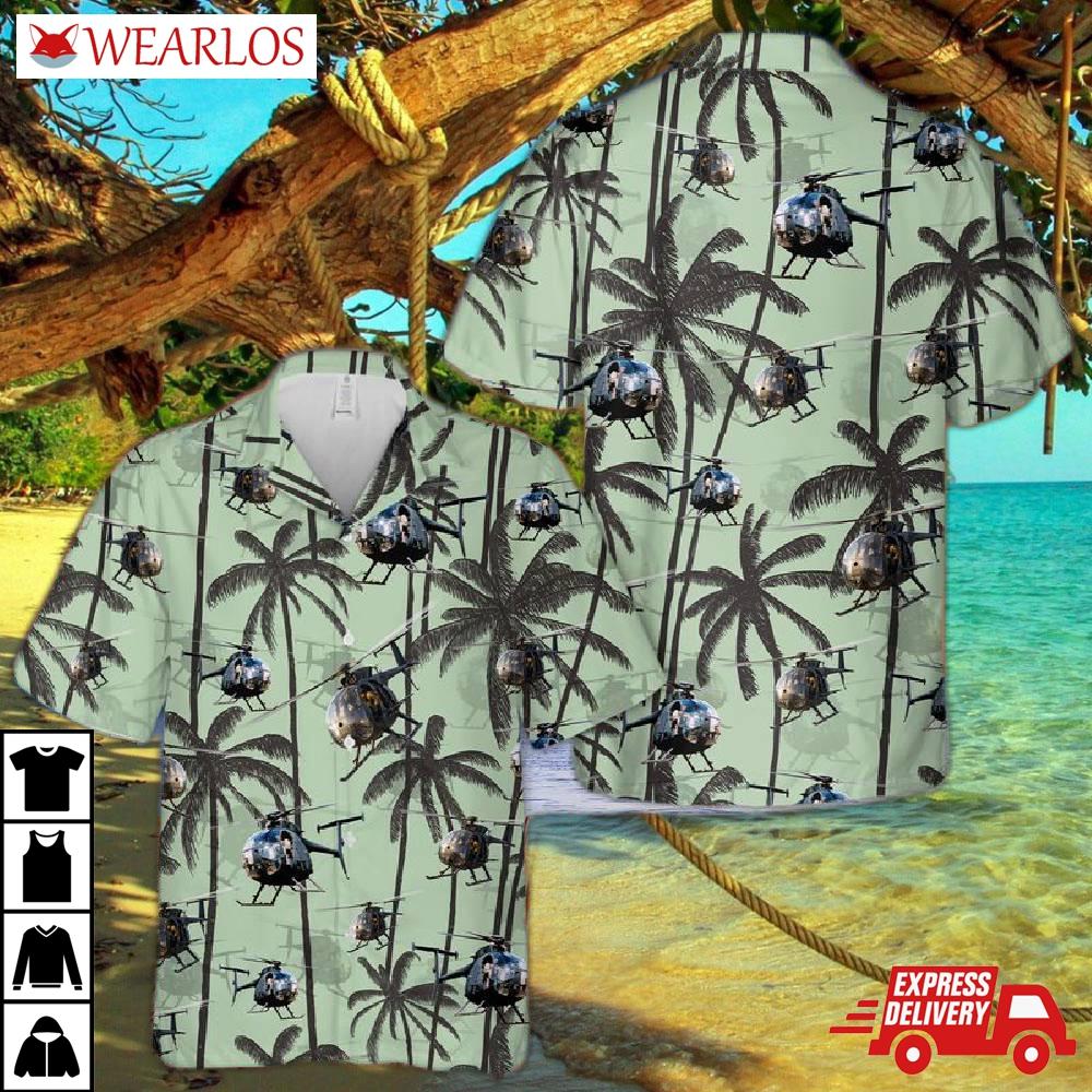 Us Army Mh-6 N Ah-6 Little Bird Hawaiian Shirt
