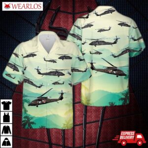 Us Army Sikorsky Hh-60m Medevac Black Hawk Helicopter Hawaiian Shirt