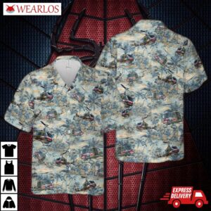 Us Army Uh-1 Huey Hawaiian Shirt