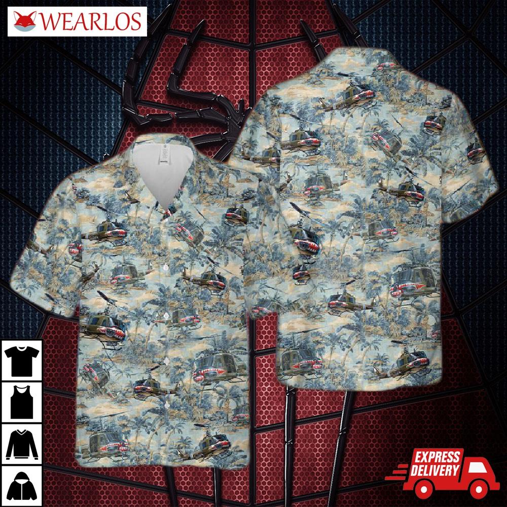 Us Army Uh-1 Huey Hawaiian Shirt