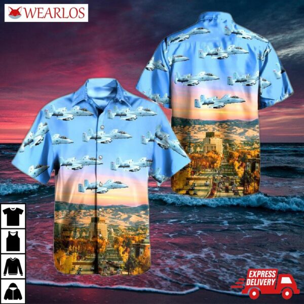 124th Fighter Wing Idaho Air National Guard A-10 Thunderbolt Ii Hawaiian Shirt
