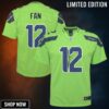 12s Seattle Seahawks Color Rush Game Jersey - Green Nfl