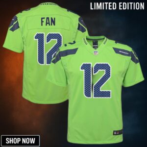 12s Seattle Seahawks Color Rush Game Jersey - Green Nfl