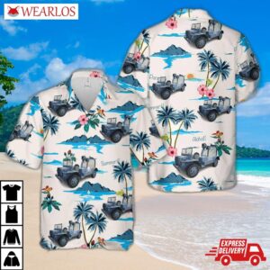 1941 Ford Gtb Ww2 Bomb Service Truck Military Hawaiian Shirt