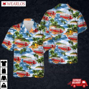 1957 Gm Tdh-5105 Bus (southeastern Trailways Lines 1098-1099 Series) Hawaiian Shirt