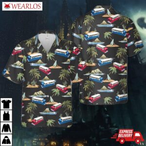 1957 Midgetoy Trailways Bus Hawaiian Shirt