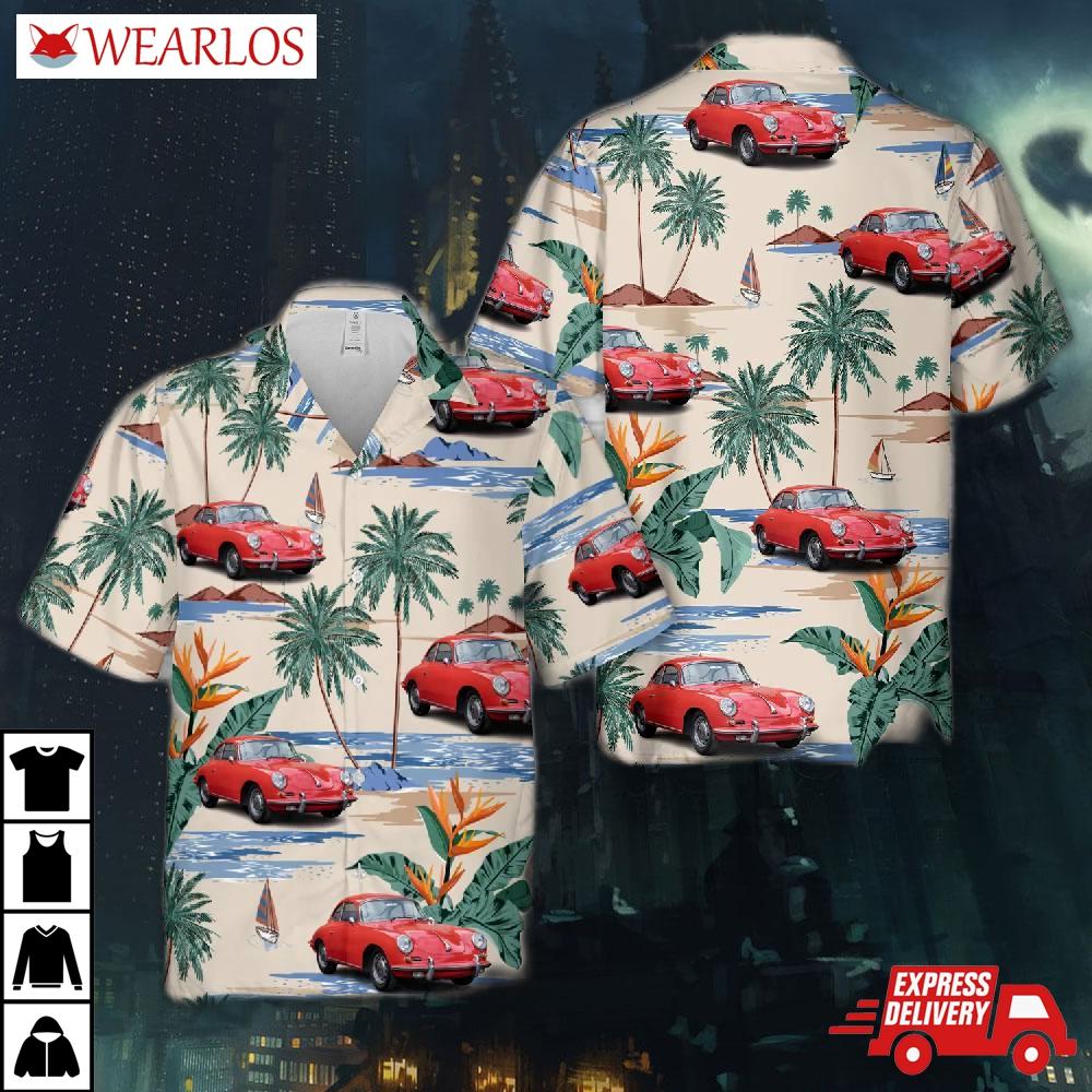 1965 Porsche 356c Coupe Hawaiian Shirt