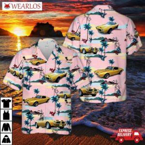 1972 Pontiac Firebird Formula Gold Hawaiian Shirt
