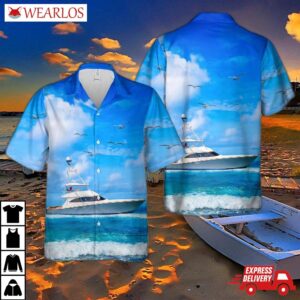 2016 Viking 70 Convertible Boat Hawaiian Shirt