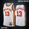 -23 Atlanta Hawks Bogdan Bogdanovic 13 White Association Edition Jersey