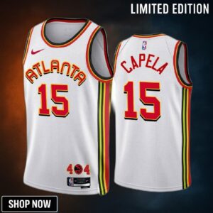 -23 Atlanta Hawks Clint Capela 15 White Association Edition Jersey