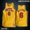 -23 Atlanta Hawks Lou Williams 6 Gold Earned Edition Men Jersey