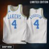 -23 Los Angeles Lakers D.j. Augustin 4 White Classic Edition Jersey