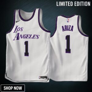 -23 Los Angeles Lakers Trevor Ariza 1 White City Edition Jersey - Men