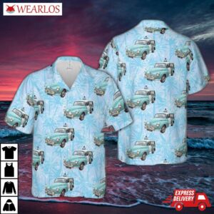 377 Morris Minor 1000 Traveller (1971) Police Hawaiian Shirt