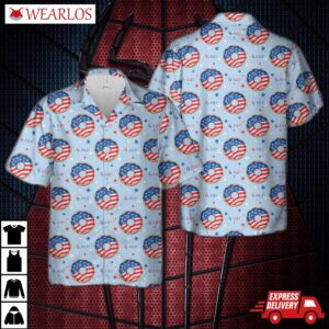 4th Of July Blue And Red Donuts Hawaiian Shirt