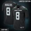 Aaron Rodgers 8 New York Jets Men Game Jersey - Black