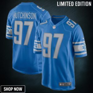 Aidan Hutchinson 97 Detroit Lions Men Game Jersey - Blue