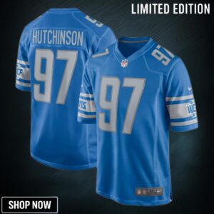 Aidan Hutchinson Detroit Lions 2022 Nfl Draft First Round Pick Game Jersey - Blue