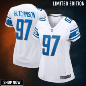 Aidan Hutchinson Detroit Lions Womens Nfl Draft First Round Pick Game Jersey - White