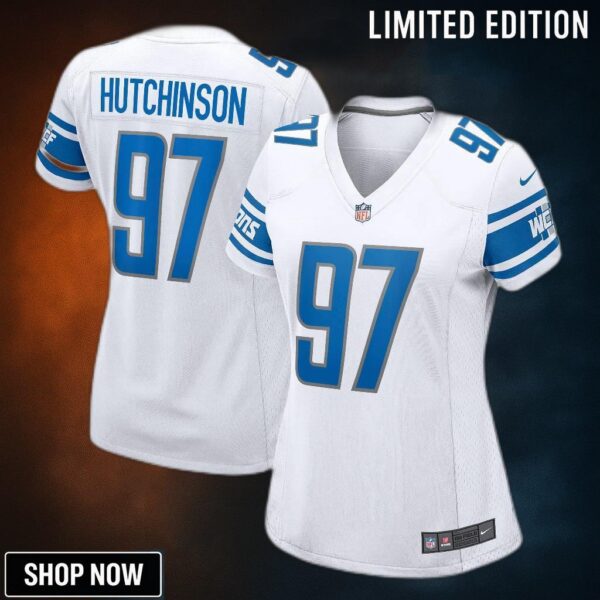 Aidan Hutchinson Detroit Lions Womens Nfl Draft First Round Pick Game Jersey - White