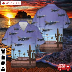 Air National Guard Force Reserve Command Test Center F-16c Fighting Falcon Hawaiian Shirt