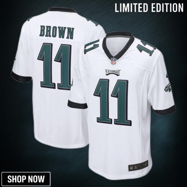 Aj Brown Philadelphia Eagles Game Jersey White Nfl