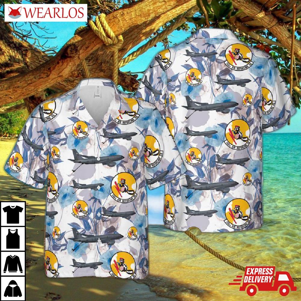 Alaska Air National Guard 168th Refueling Squadron Boeing Kc-135r Stratotanker Hawaiian Shirt