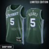 Alec Burks 5 -23 Detroit Pistons Green City Edition Jersey Swingman