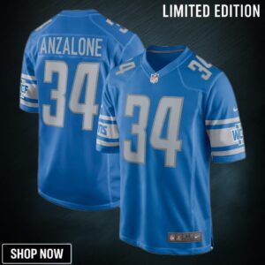 Alex Anzalone Detroit Lions Game Jersey - Blue Nfl