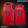 Alex Caruso 6 -23 Chicago Bulls Red Icon Edition Jersey Swingman