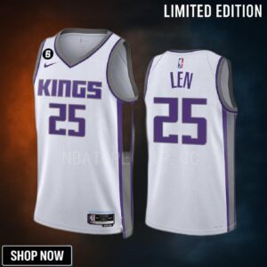 Alex Len 25 Sacramento Kings White Men Jersey -23 Association Edition Swingman