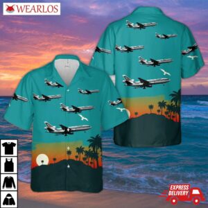 Alitalia (continental Airlines) Mcdonnell Douglas Dc-10-30 Hawaiian Shirt
