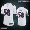 Altimore Ravens Michael Pierce 58 White Vapor Limited Jersey - Men's