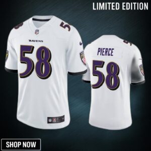 Altimore Ravens Michael Pierce 58 White Vapor Limited Jersey - Men's