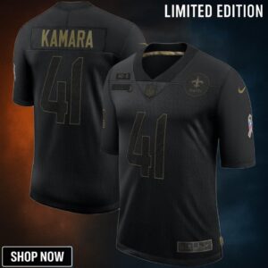 Alvin Kamara New Orleans Saints 2025 Salute To Service Limited Jersey - Black