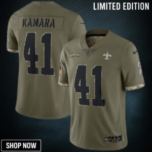 Alvin Kamara New Orleans Saints Salute To Service Limited Jersey - Olive